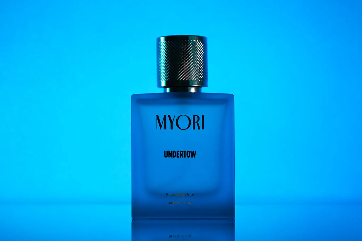 MYORI Undertow 50 ml parfüm şişesi, amber ve deniz notaları temalı ürün fotoğrafı